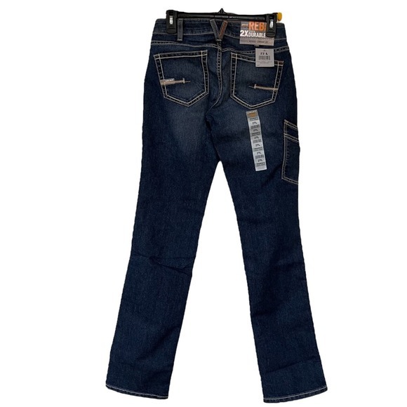 Ariat® Ladies Rebar DuraStretch Riveter Straight Leg Jeans Mid Rise 27 Long - Picture 3 of 9